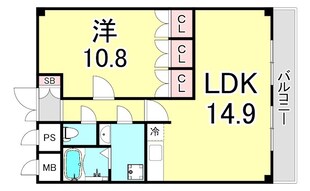 夙川ニューコーポの物件間取画像